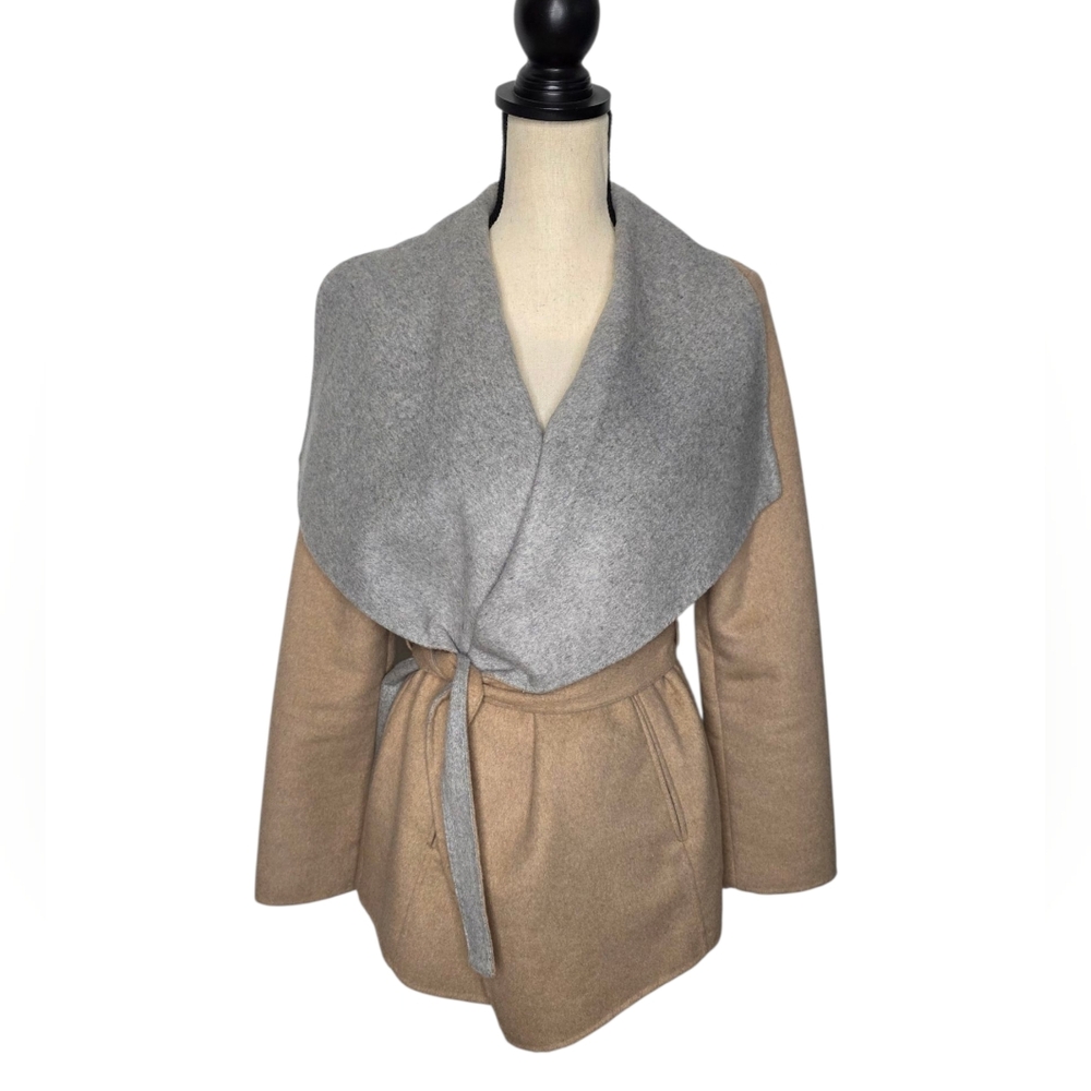 Tom Tailor Handmade Wool Wrap Casual Traditional Coat Size Small (36)